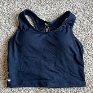 Black built in bra top